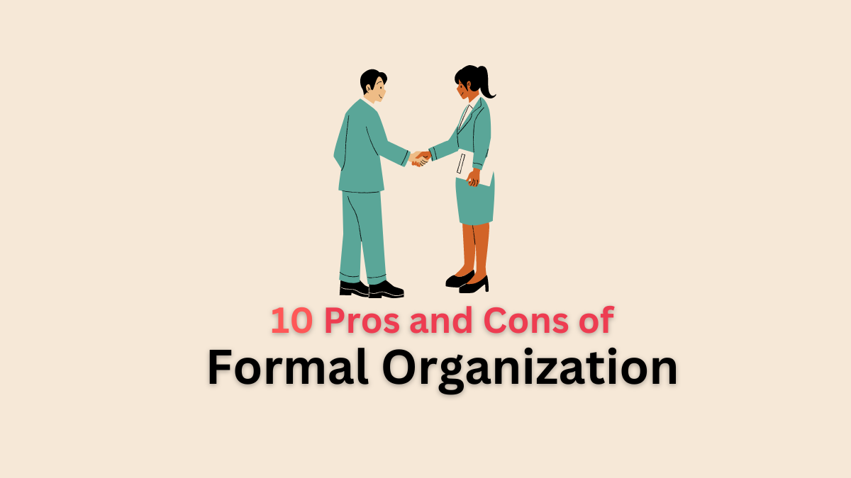 pros and cons of formal organization